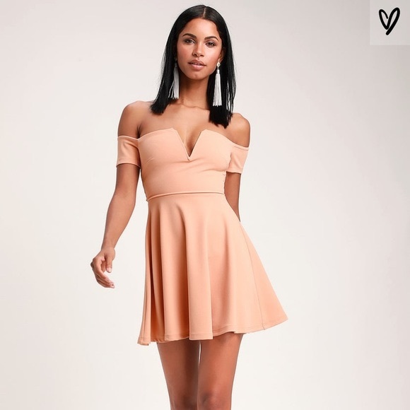 Lulus Dresses & Skirts - Lulus Play the Party Off-the-Shoulder Skater Dress